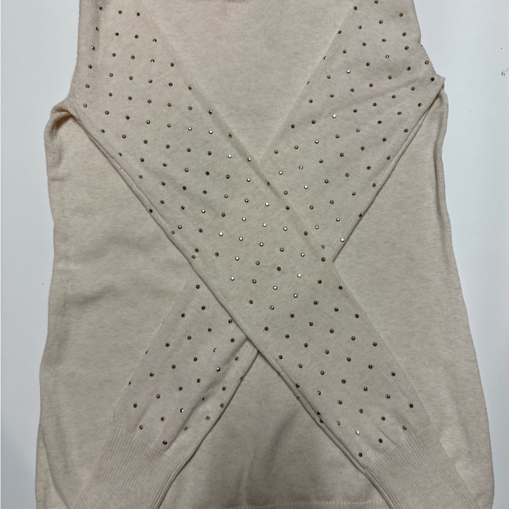 Express Cream Studded Women's Sweatshirt